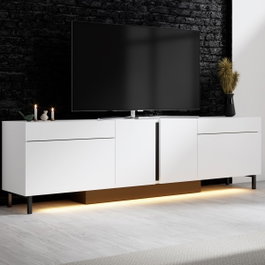 Hanah Home Paris Soporte para TV Blanco con Iluminación LED